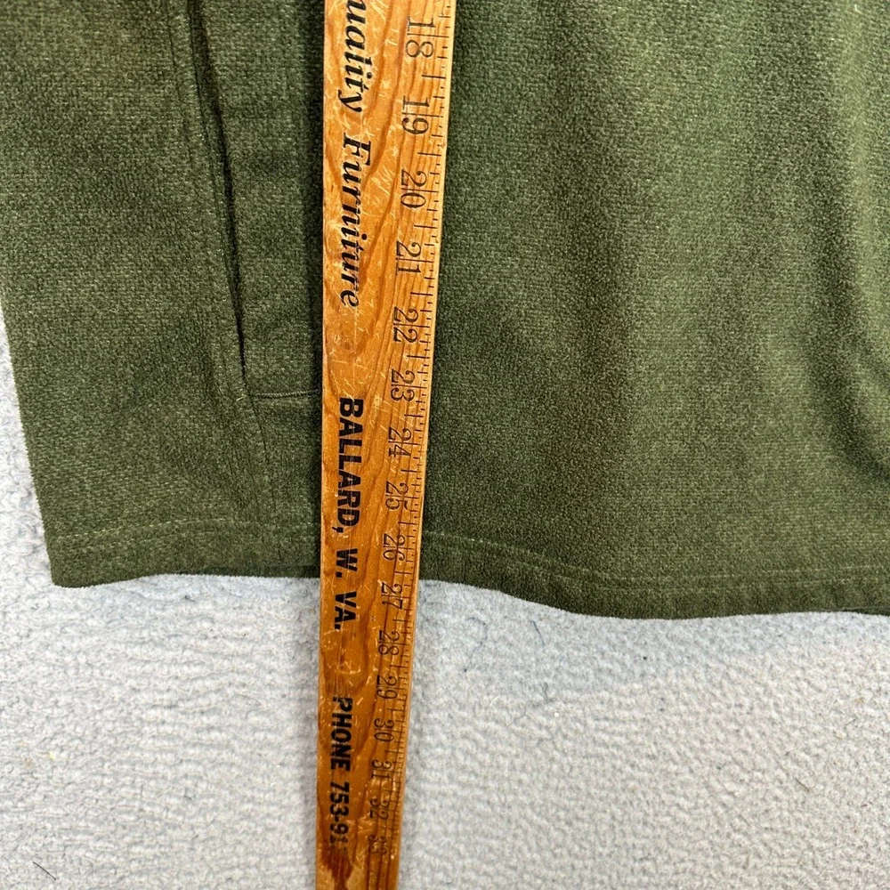 Carhartt Sweater Mens Large Green Half Zip Long Sleeve Pocket Outdoor Hiking EUC
